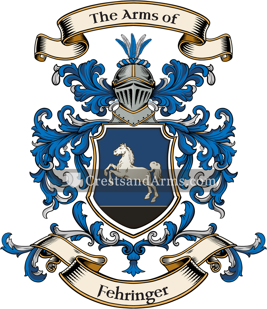 The Fehringer coat of arms, drawn from the recorded blazon