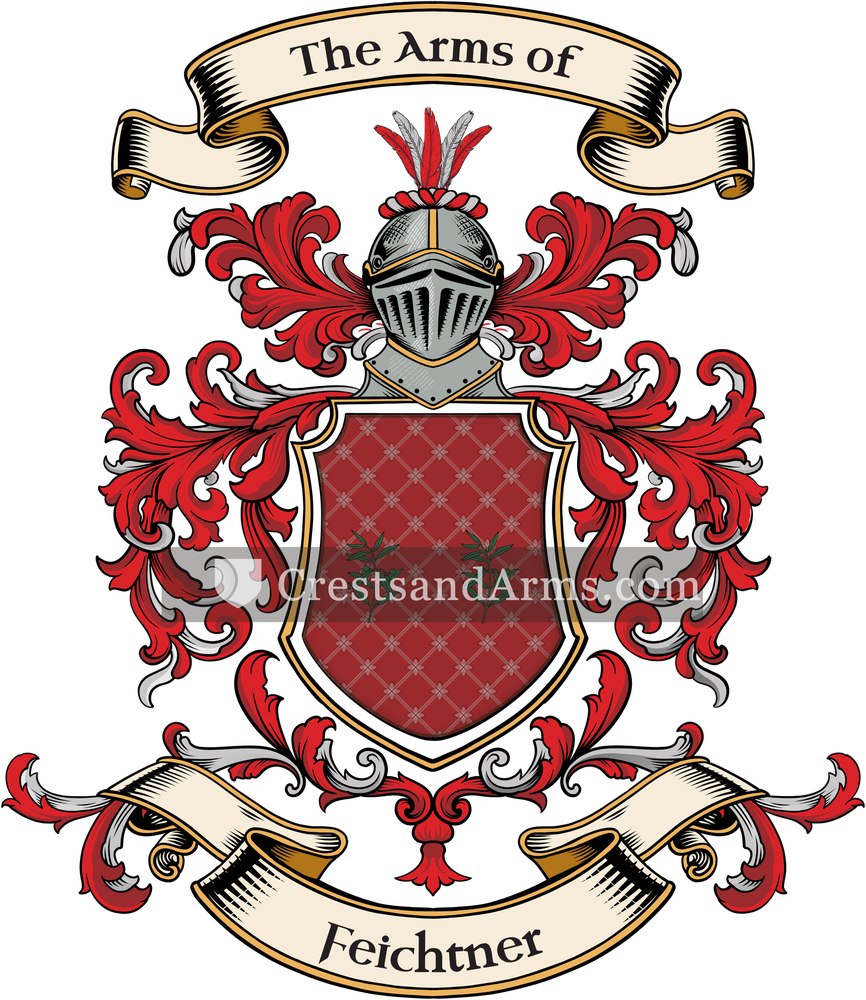 The Feichtner coat of arms, drawn from the recorded blazon