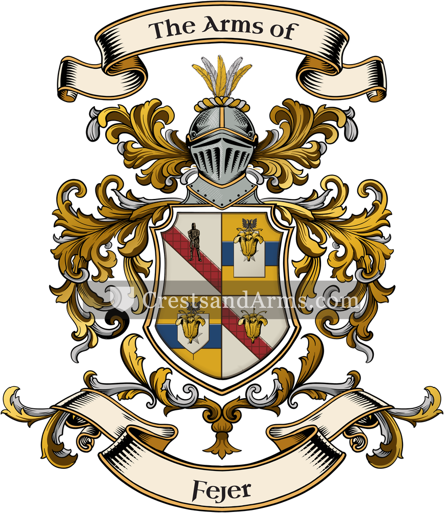 The Fejer coat of arms, drawn from the recorded blazon