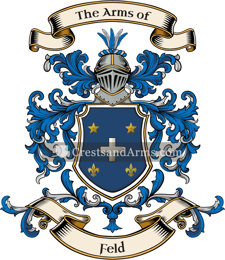 The Feld coat of arms, drawn from the recorded blazon