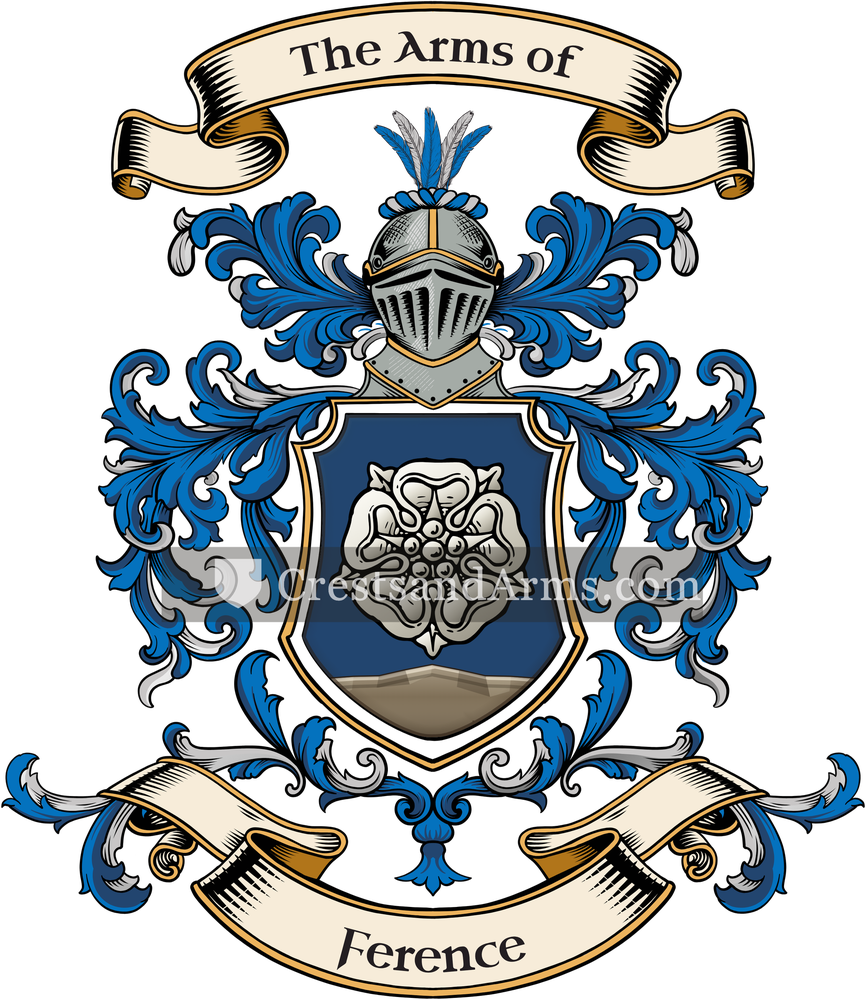 The Ference coat of arms, drawn from the recorded blazon