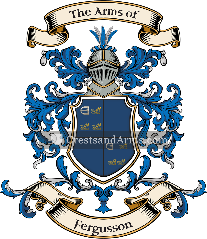 The Fergusson coat of arms, drawn from the recorded blazon