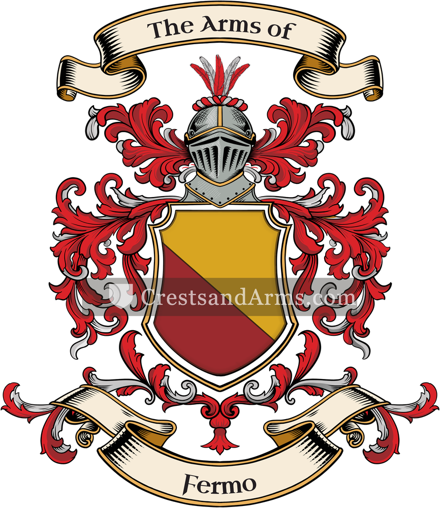 The Fermo coat of arms, drawn from the recorded blazon