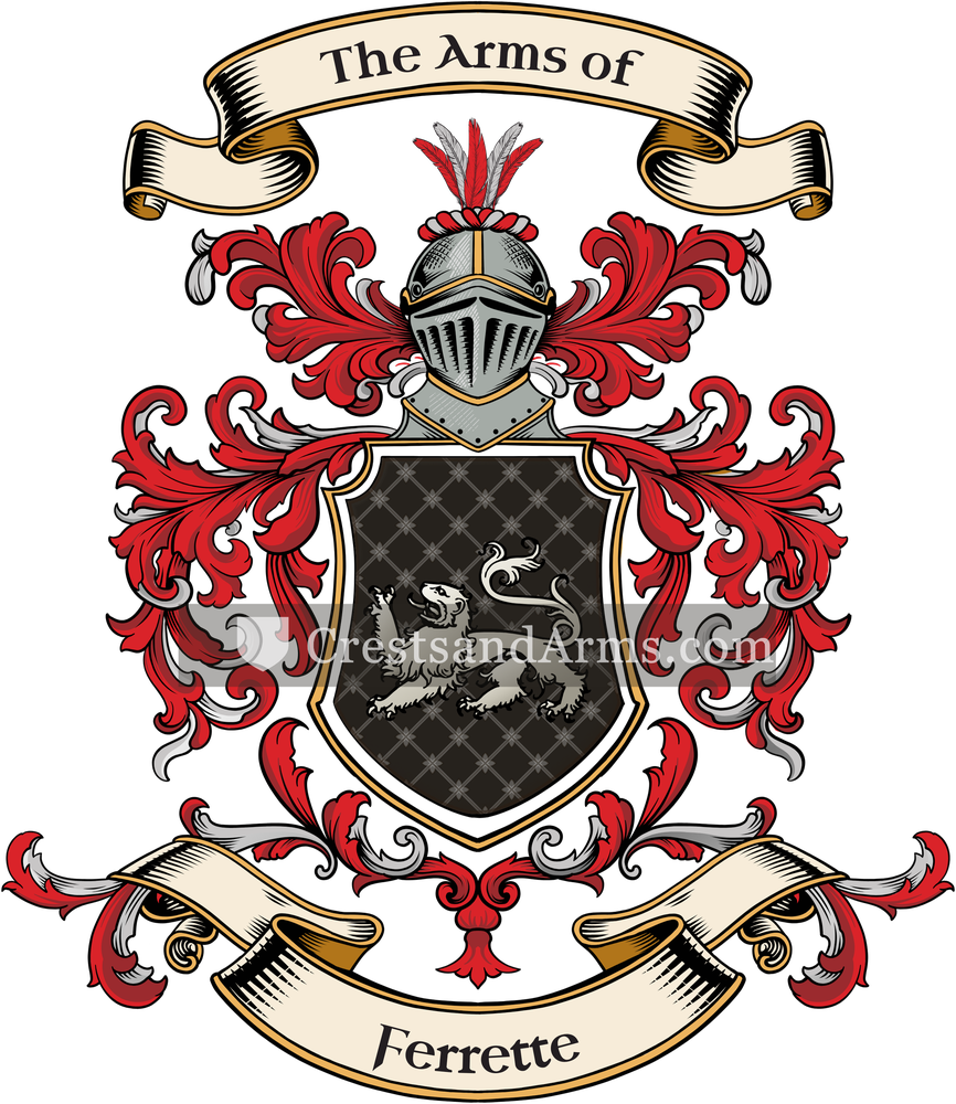 The Ferrette coat of arms, drawn from the recorded blazon