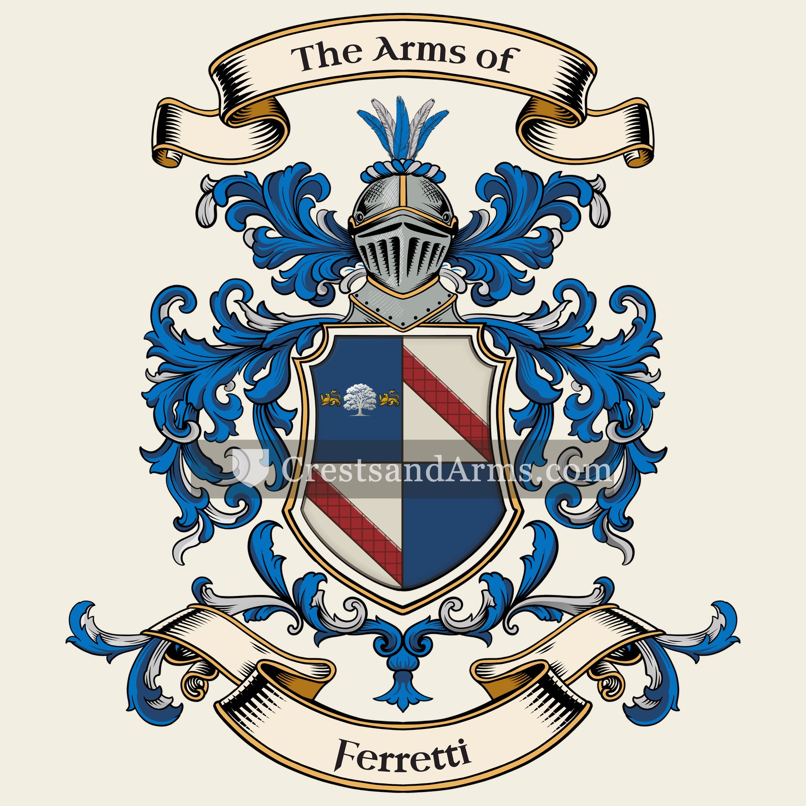 The Ferretti coat of arms