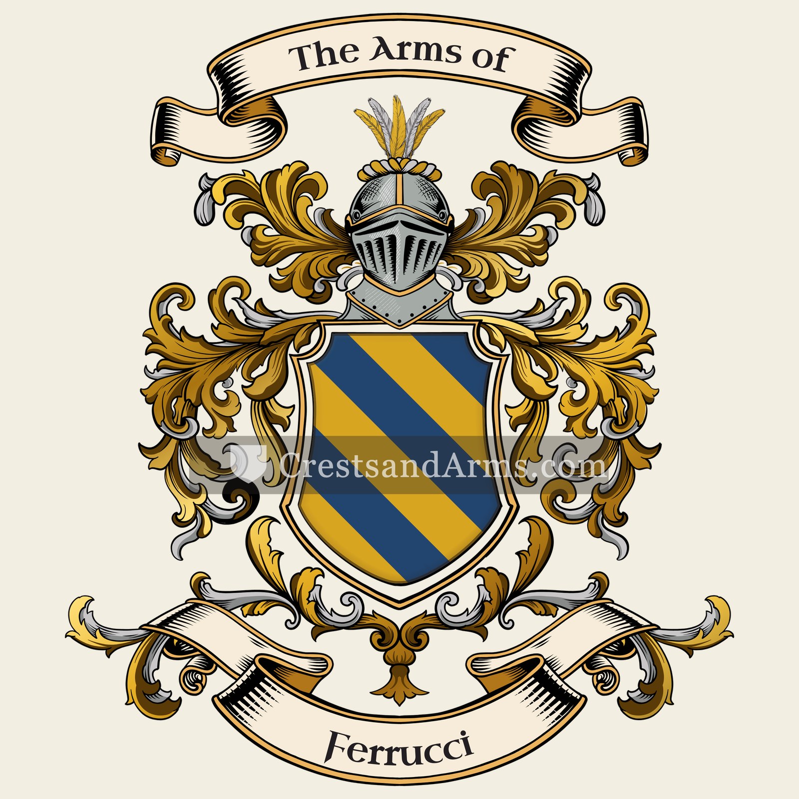 The Ferrucci coat of arms
