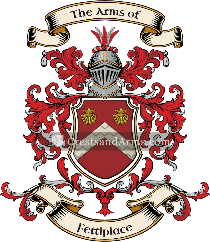 The Fettiplace coat of arms, drawn from the recorded blazon