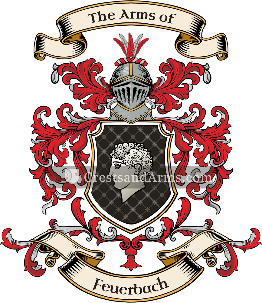 The Feuerbach coat of arms, drawn from the recorded blazon
