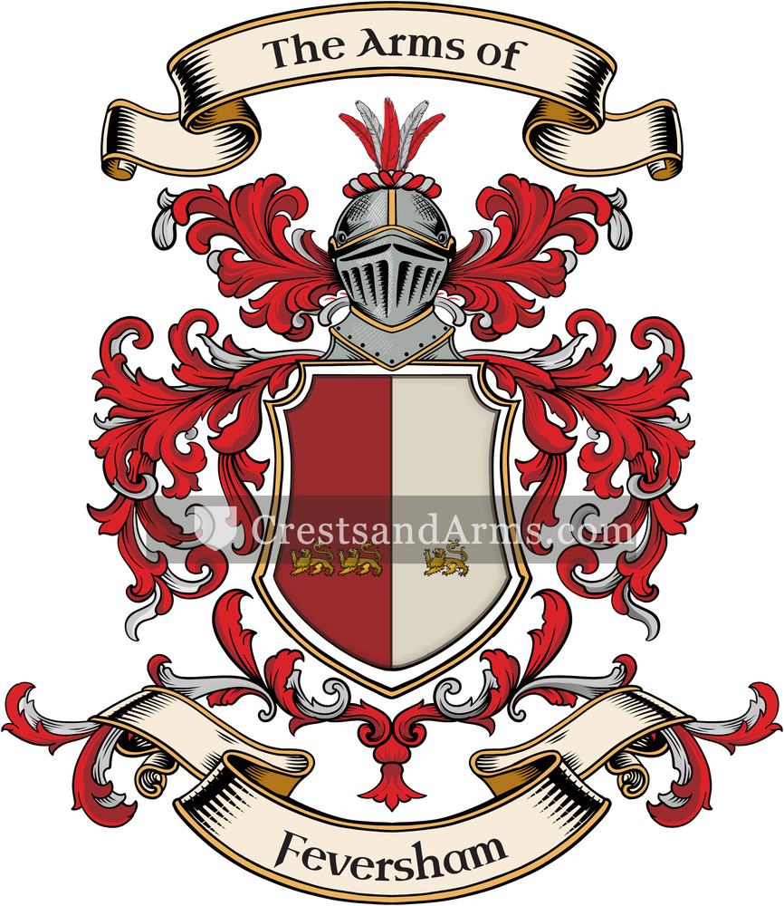The Feversham coat of arms, drawn from the recorded blazon