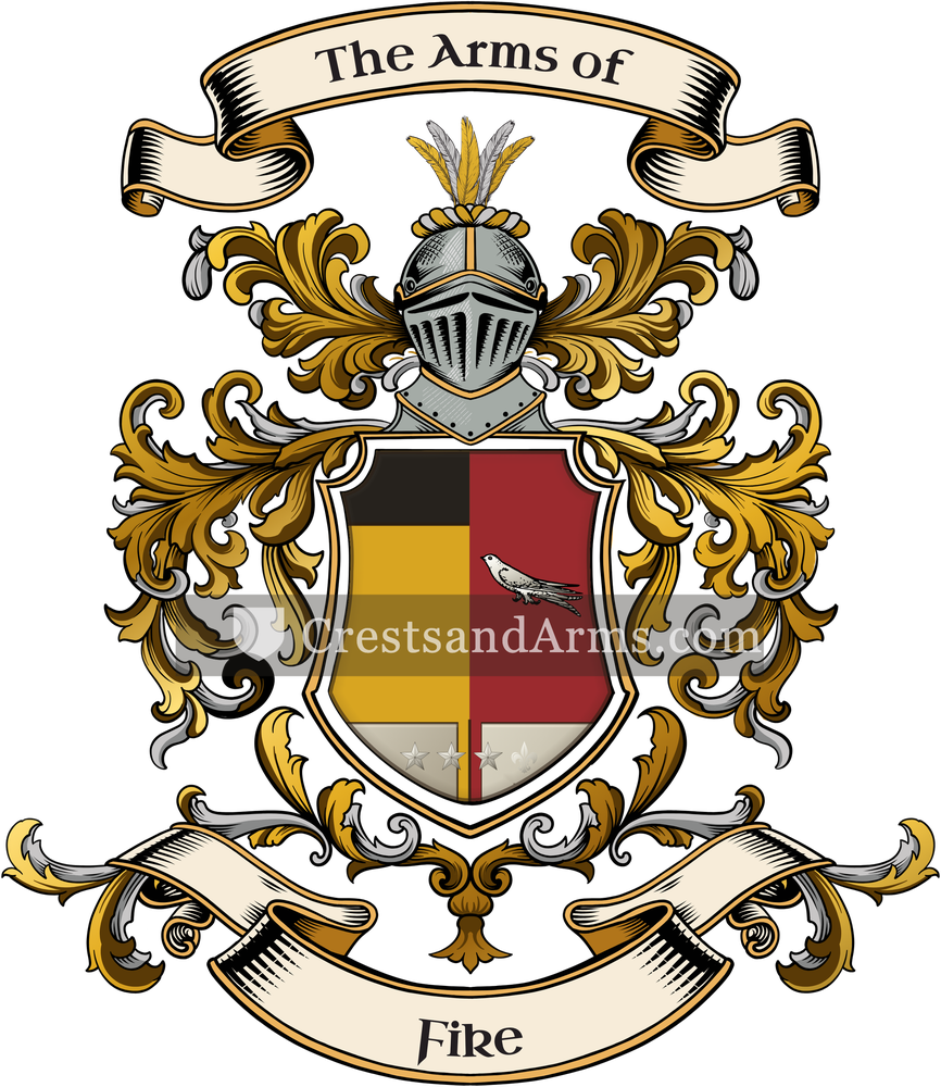 The Fike coat of arms, drawn from the recorded blazon