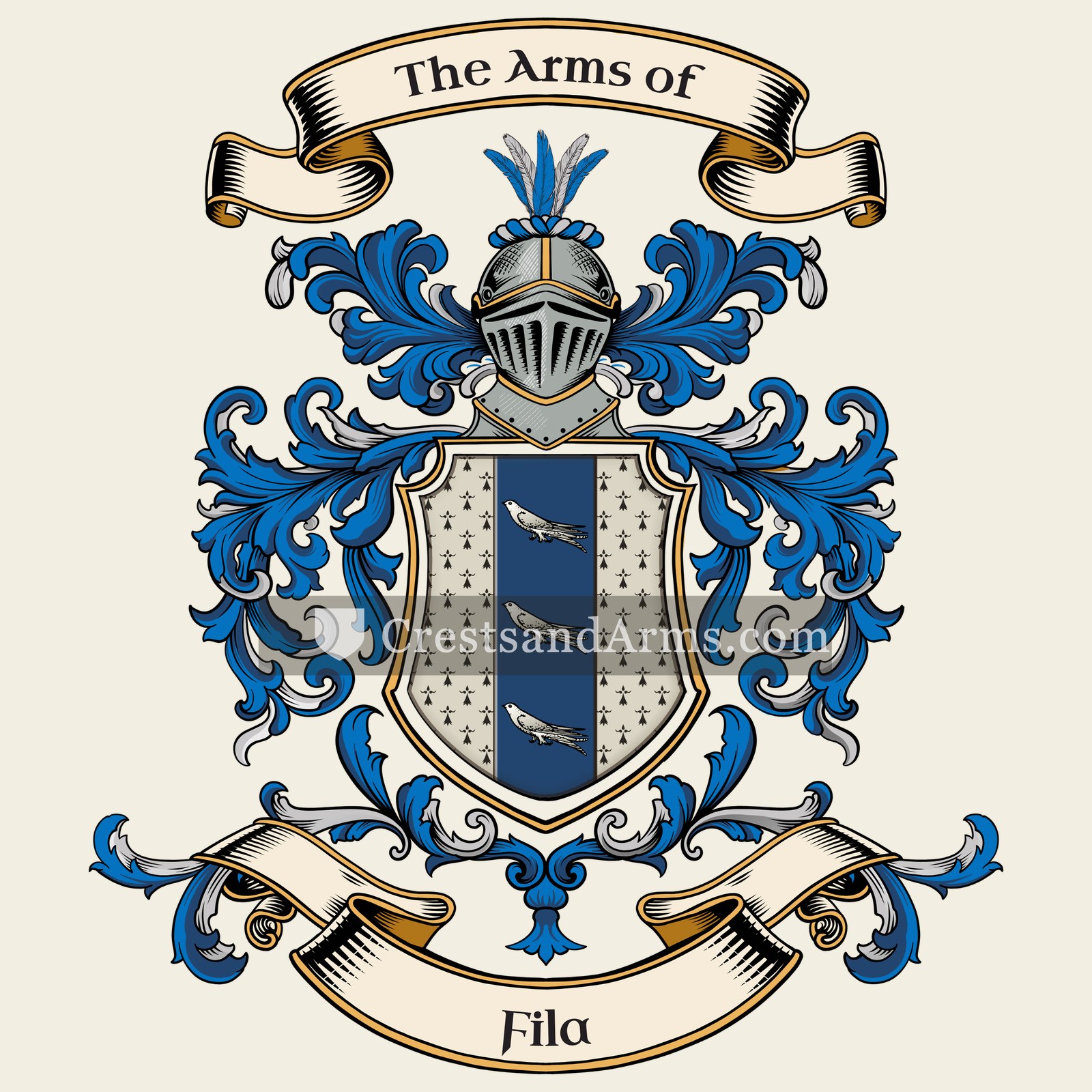 The Fila coat of arms, drawn from the recorded blazon