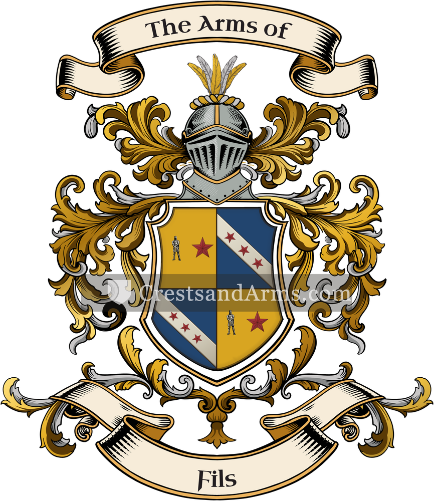 The Fils coat of arms, drawn from the recorded blazon