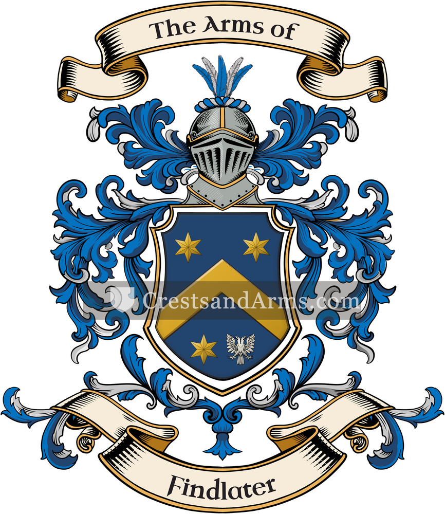The Findlater coat of arms, drawn from the recorded blazon