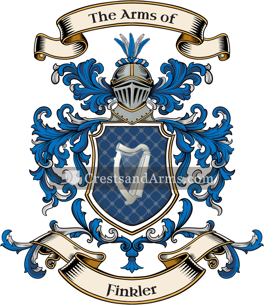 The Finkler coat of arms, drawn from the recorded blazon