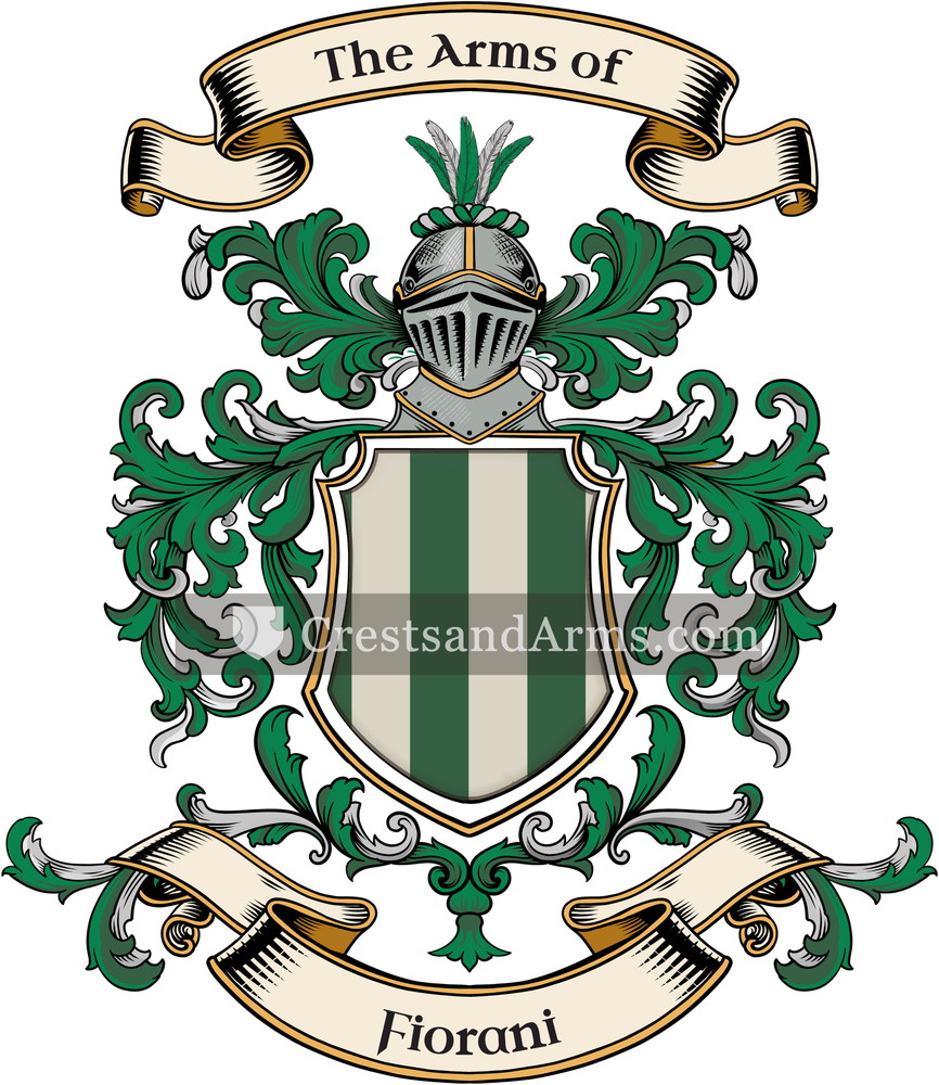 The Fiorani coat of arms, drawn from the recorded blazon