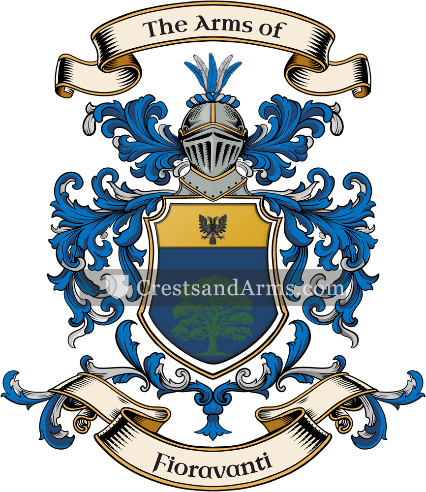 The Fioravanti coat of arms, drawn from the recorded blazon