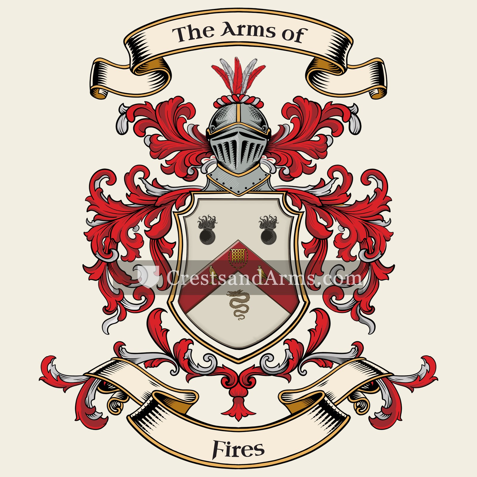 The Fires coat of arms