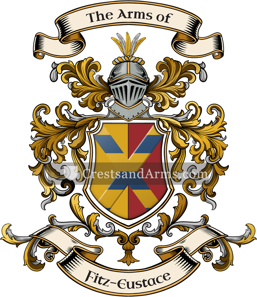 The Fitz-Eustace coat of arms, drawn from the recorded blazon