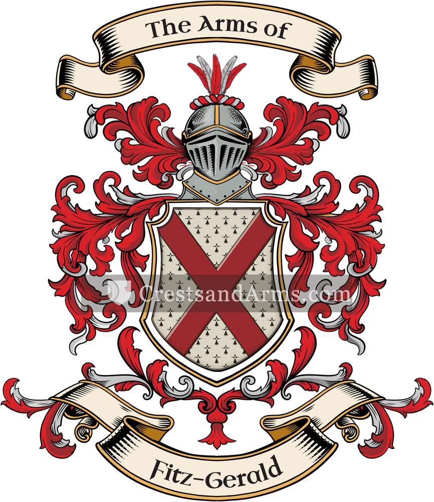 The Fitz-Gerald coat of arms, drawn from the recorded blazon