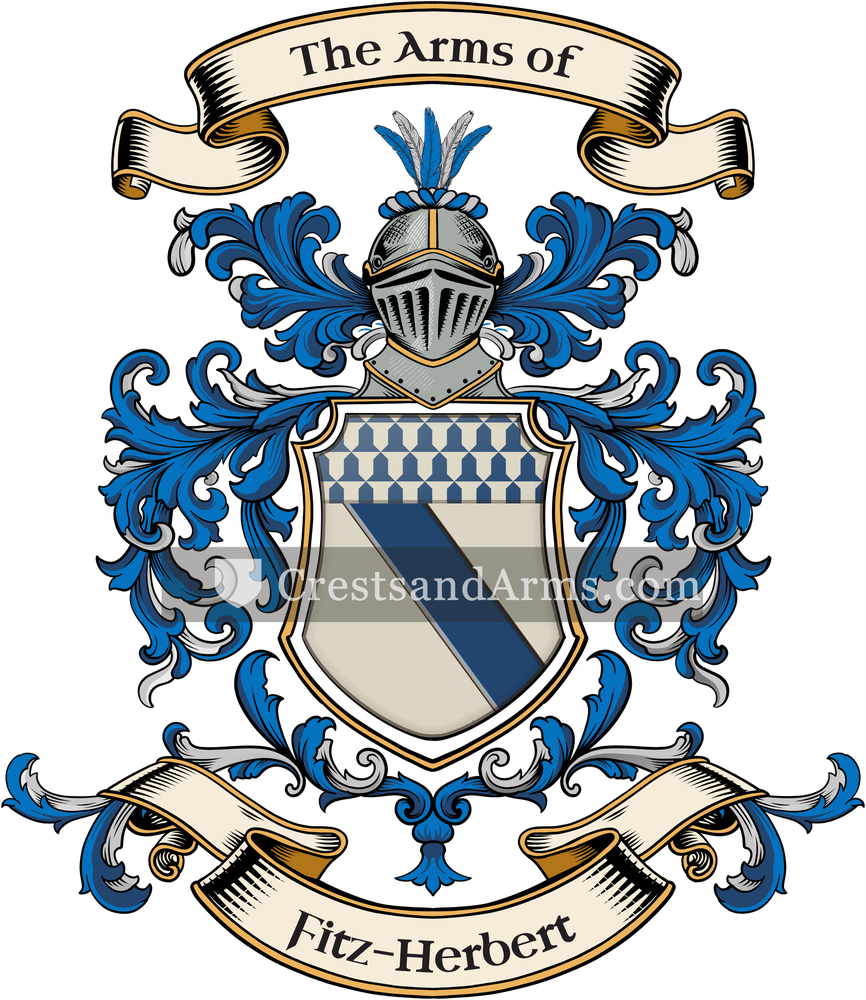 The Fitz-Herbert coat of arms, drawn from the recorded blazon