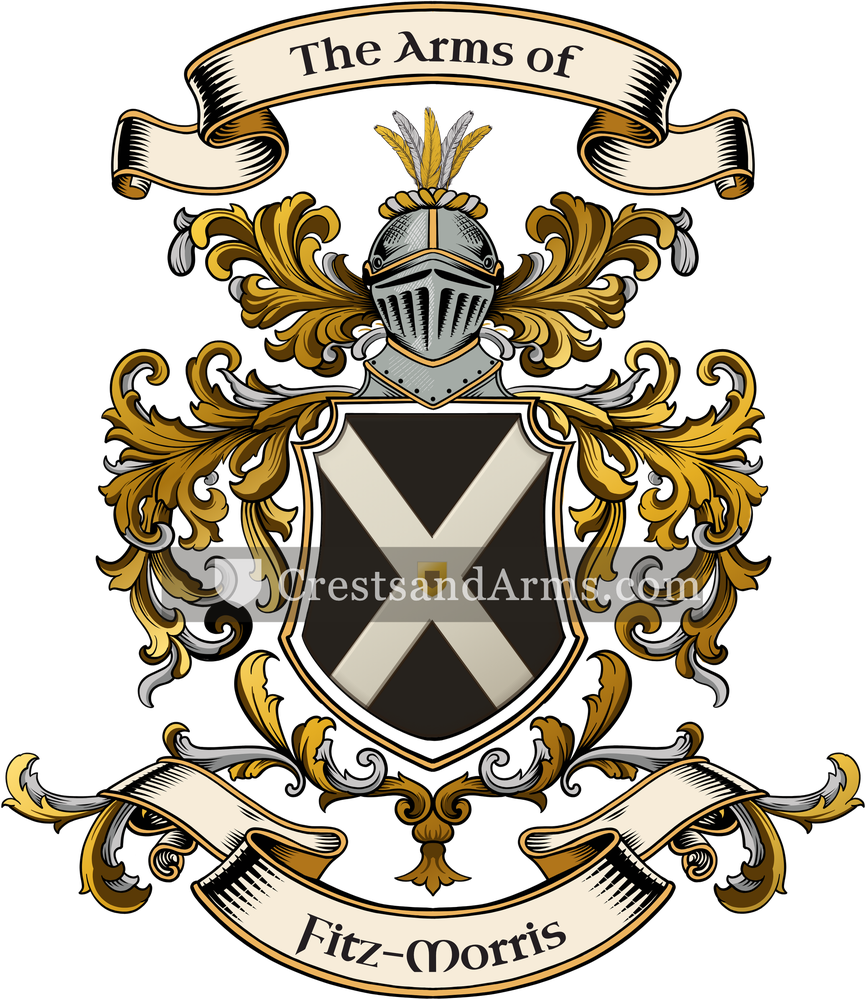 The Fitz-Morris coat of arms, drawn from the recorded blazon