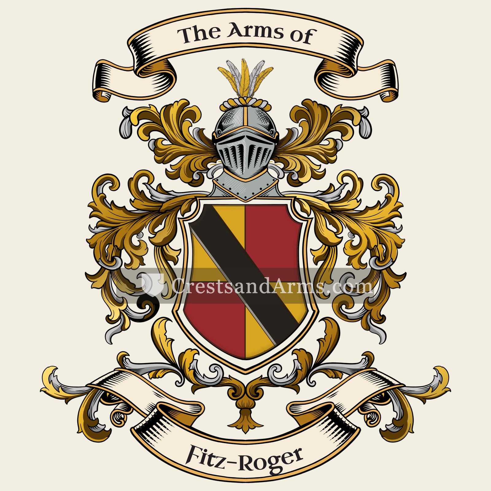 The Fitz-Roger coat of arms