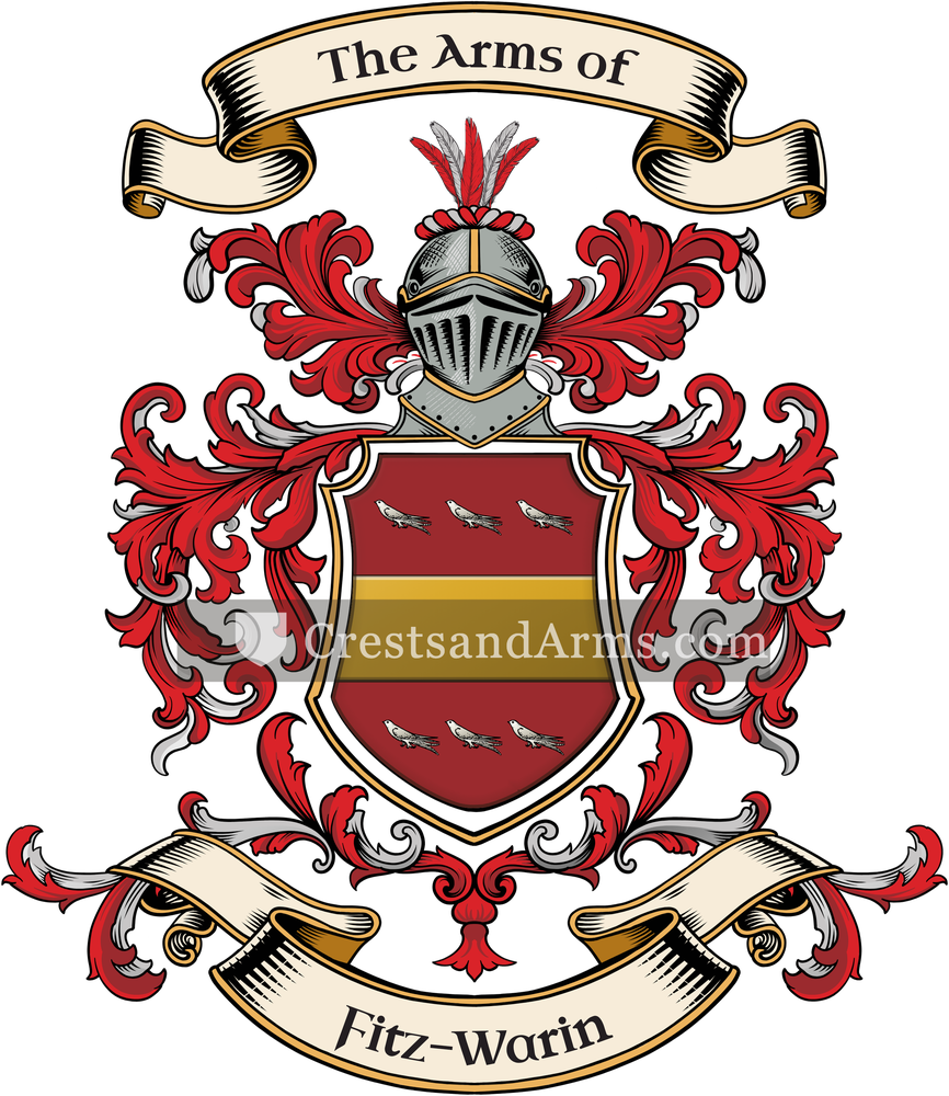 The Fitz-Warin coat of arms, drawn from the recorded blazon