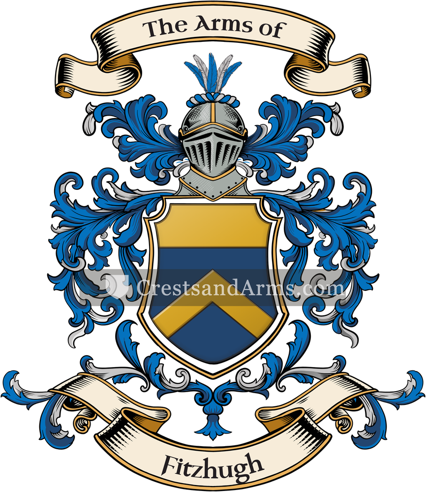 The Fitzhugh coat of arms, drawn from the recorded blazon