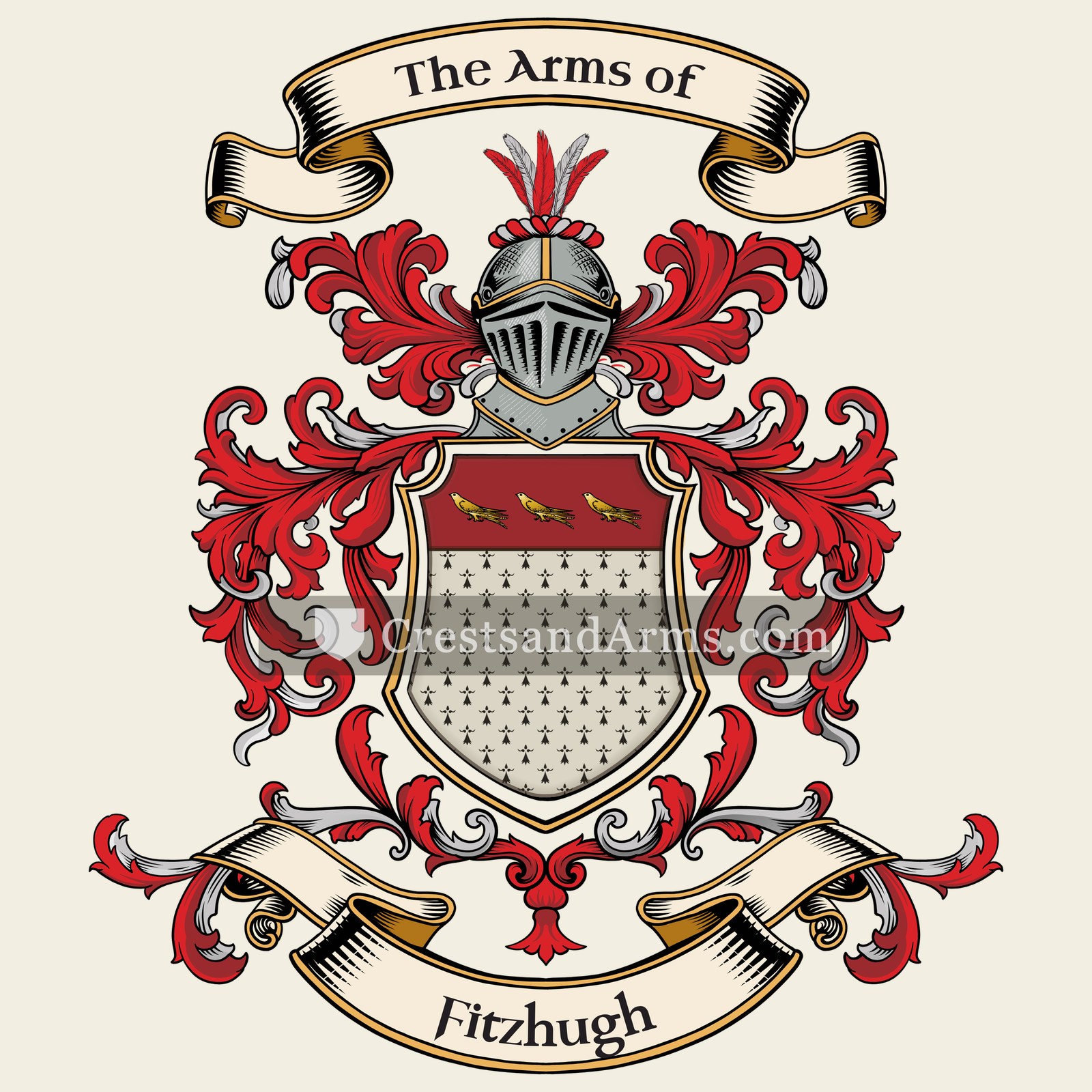 The Fitzhugh coat of arms