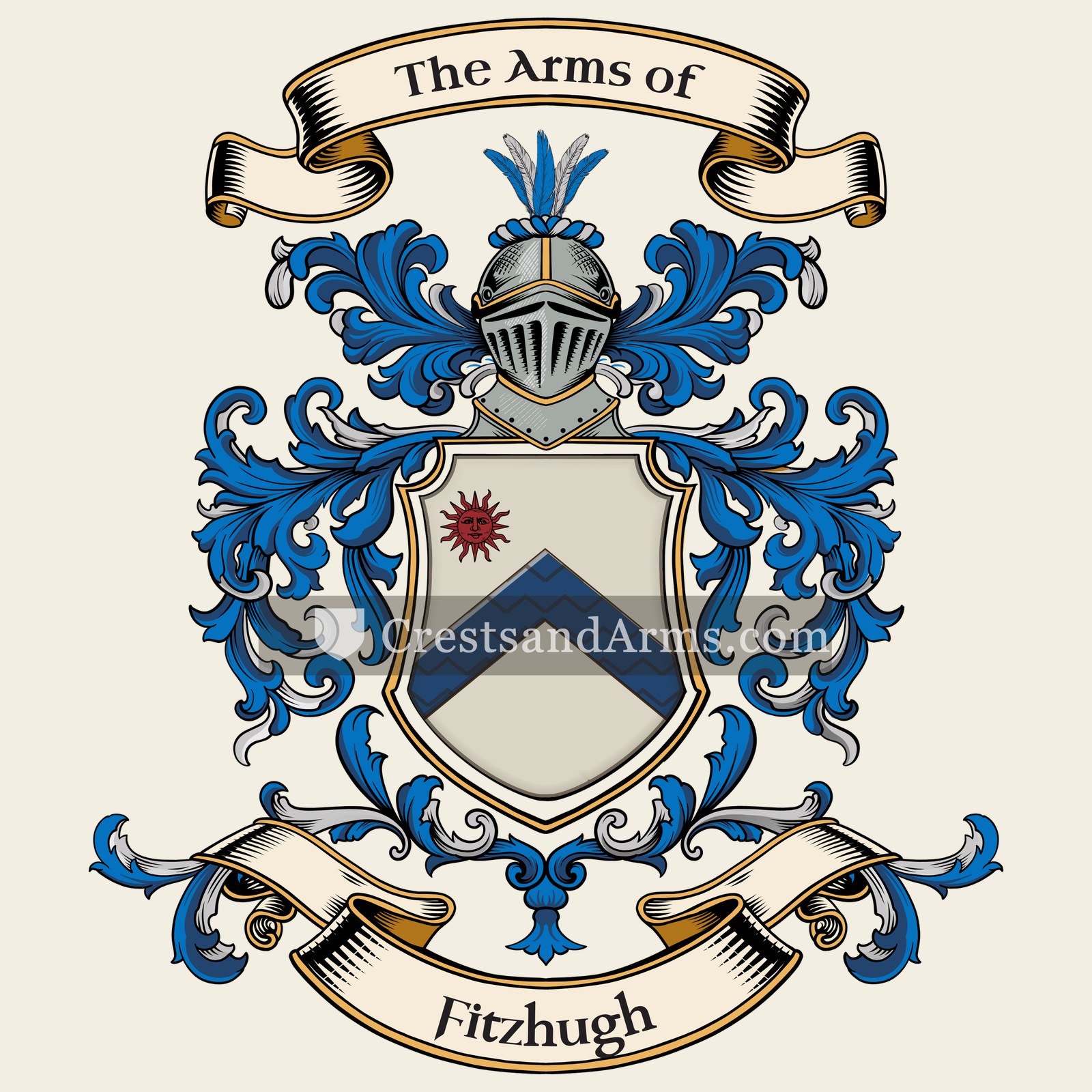 The Fitzhugh coat of arms