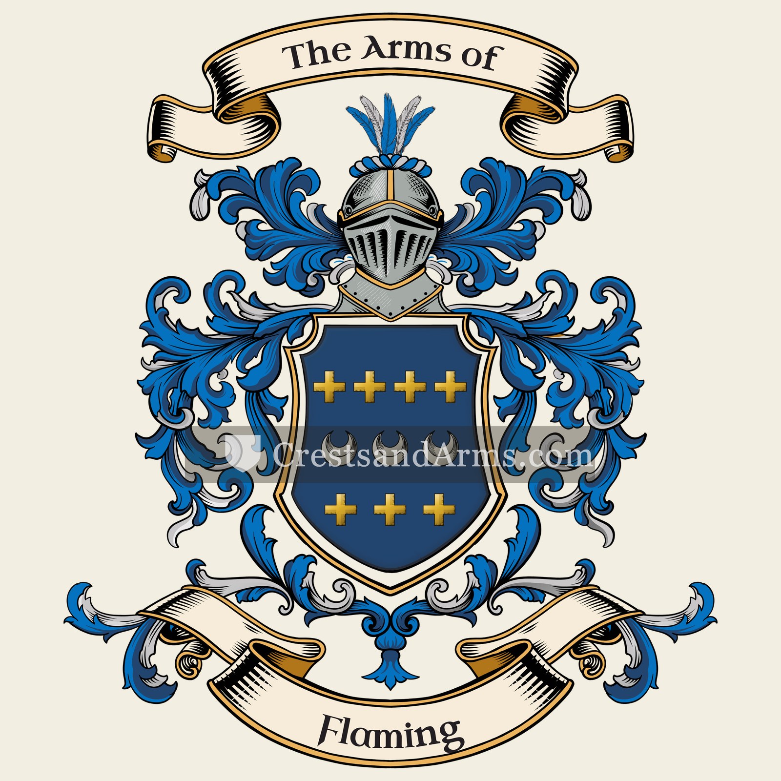 The Flaming coat of arms