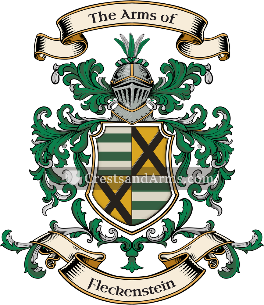 The Fleckenstein coat of arms, drawn from the recorded blazon