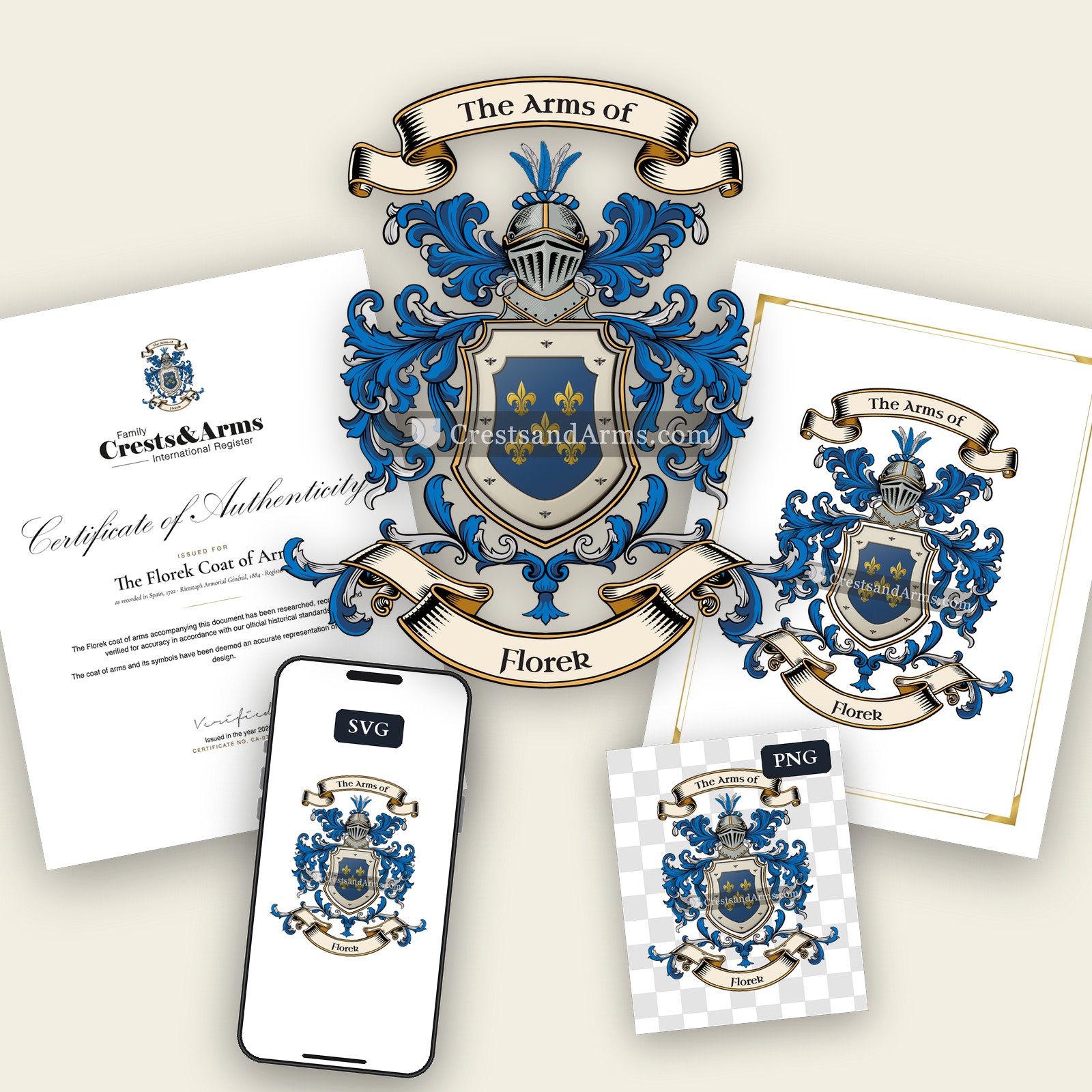 The Florek arms on the coat of arms — digital pack