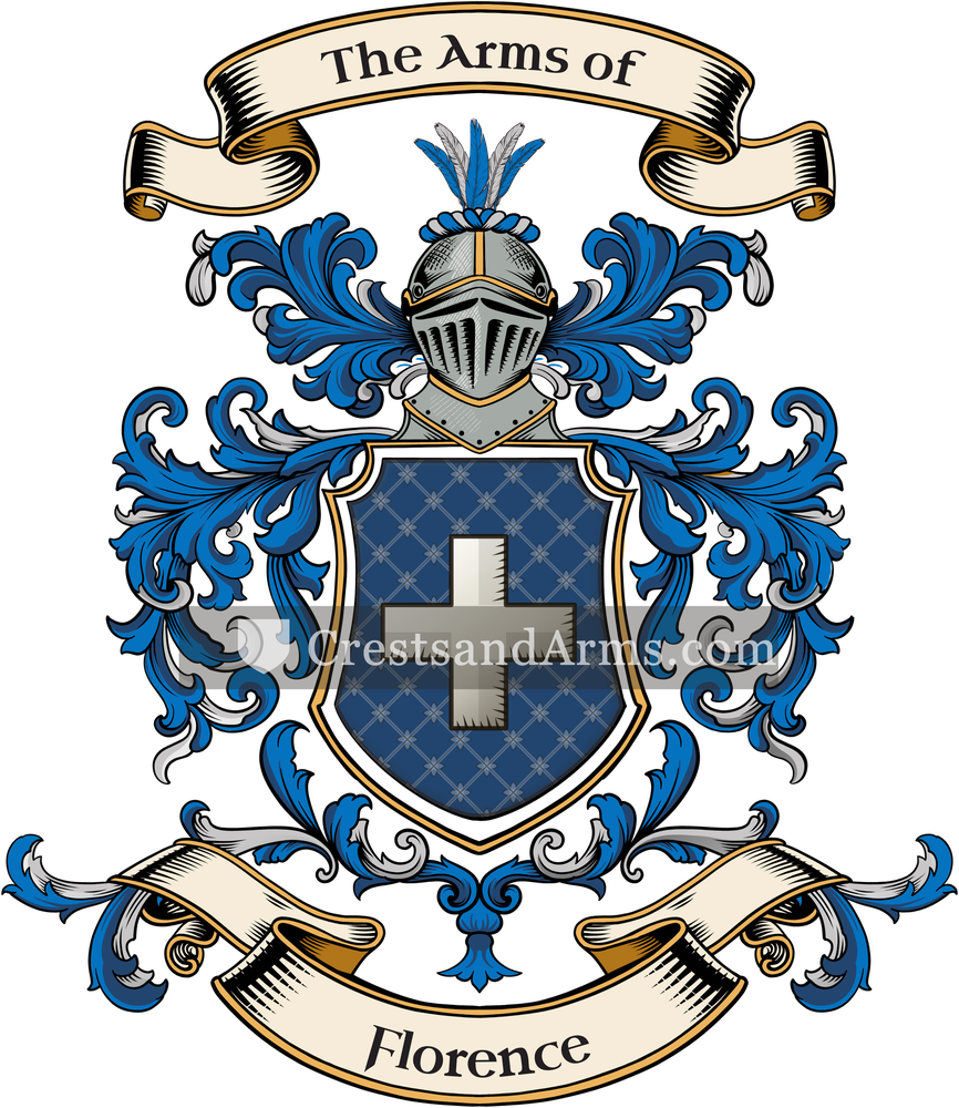 The Florence coat of arms, drawn from the recorded blazon
