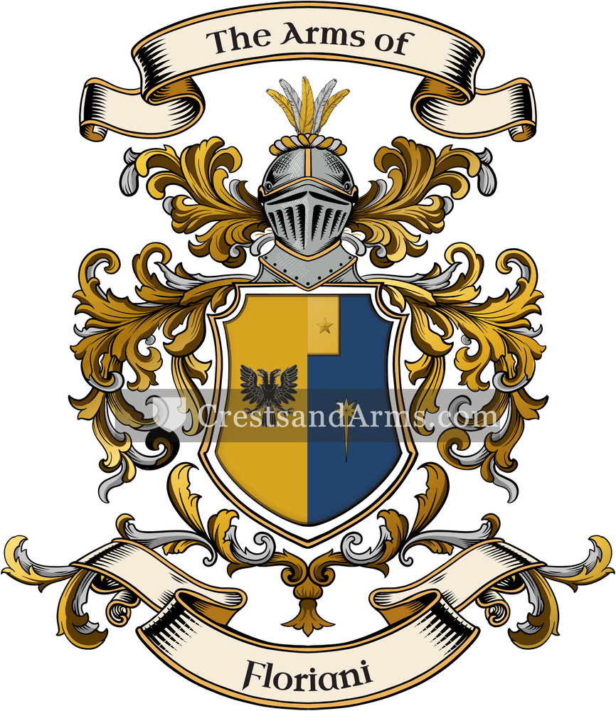 The Floriani coat of arms, drawn from the recorded blazon