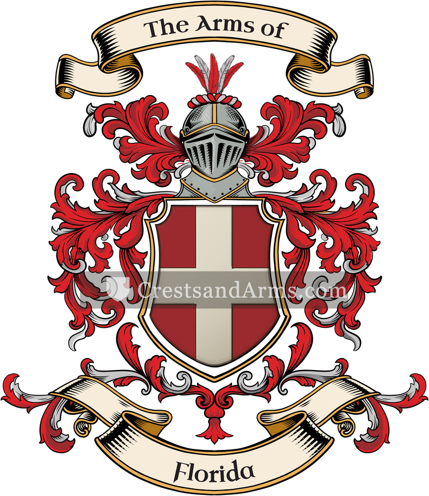 The Florida coat of arms, drawn from the recorded blazon