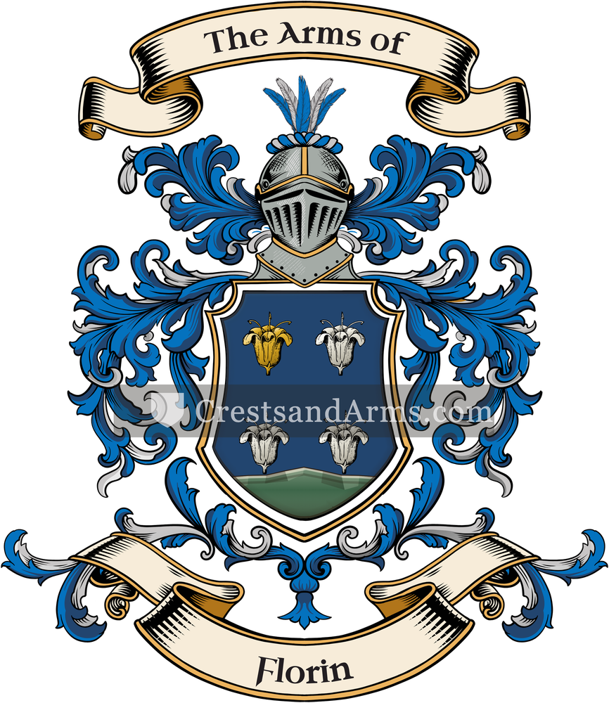 The Florin coat of arms, drawn from the recorded blazon