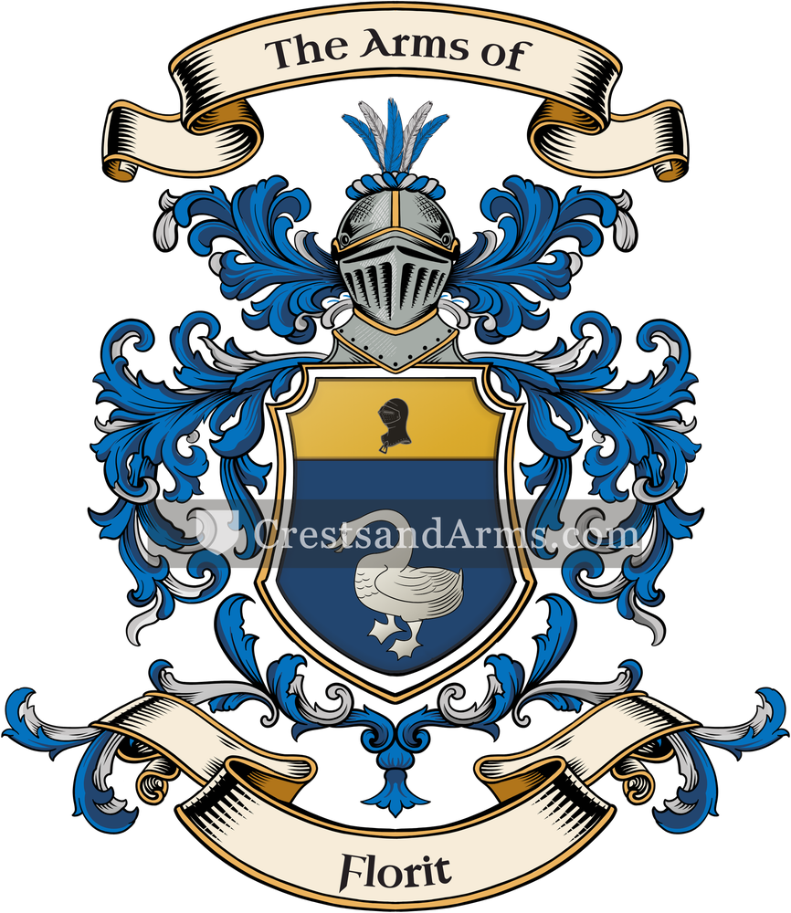 The Florit coat of arms, drawn from the recorded blazon