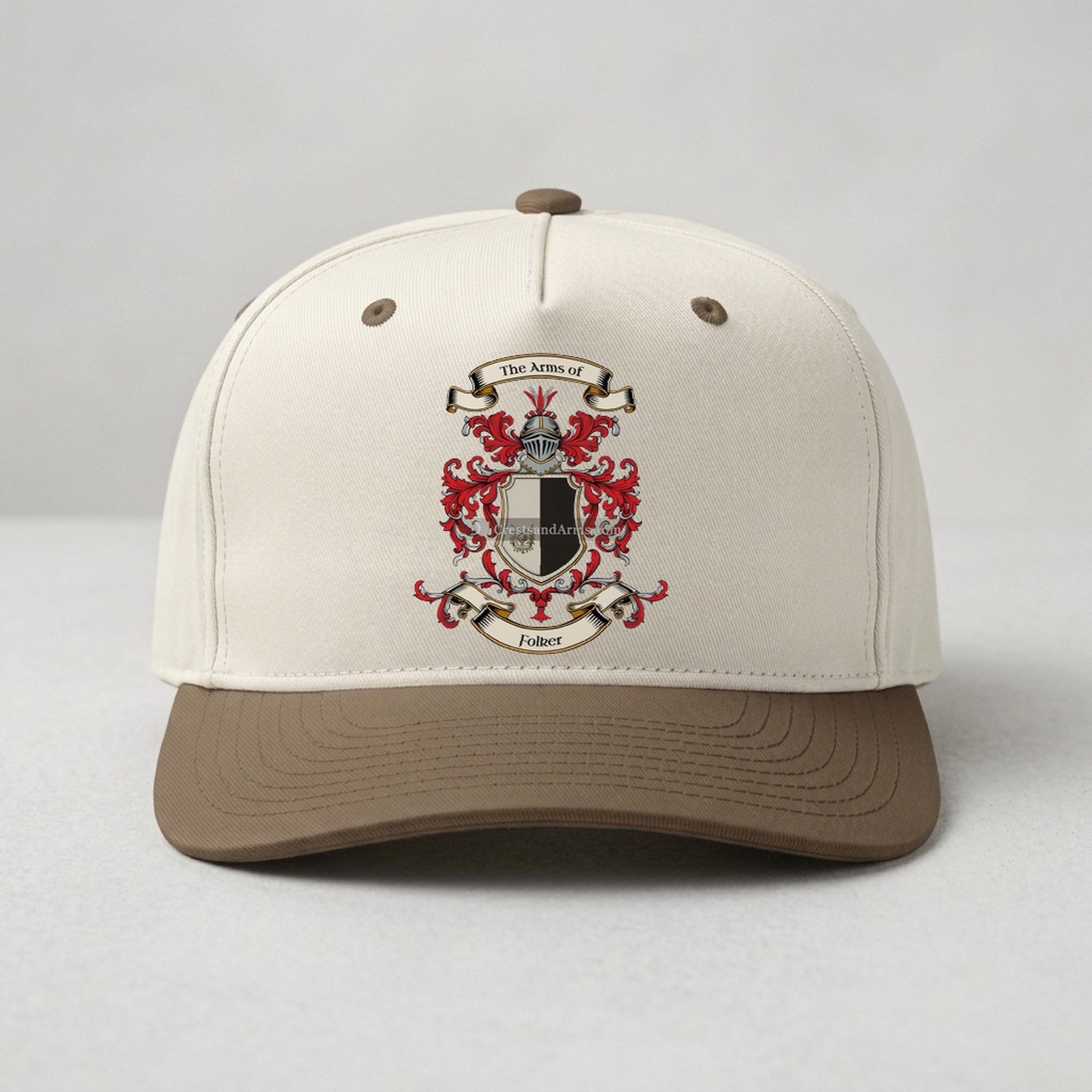 The Folker arms on the family cap - unisex