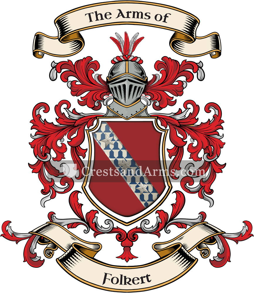 The Folkert coat of arms, drawn from the recorded blazon