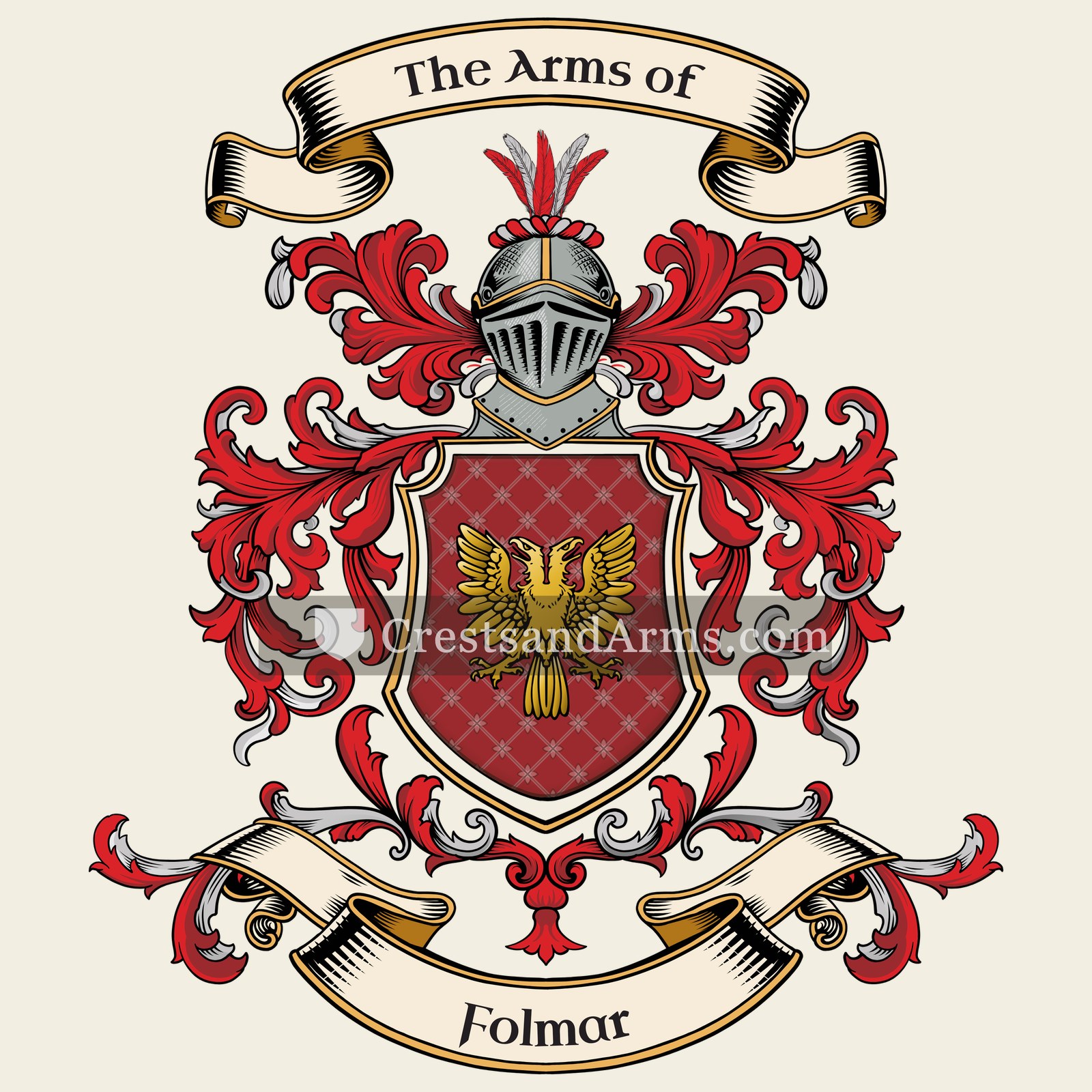 The Folmar coat of arms, drawn from the recorded blazon