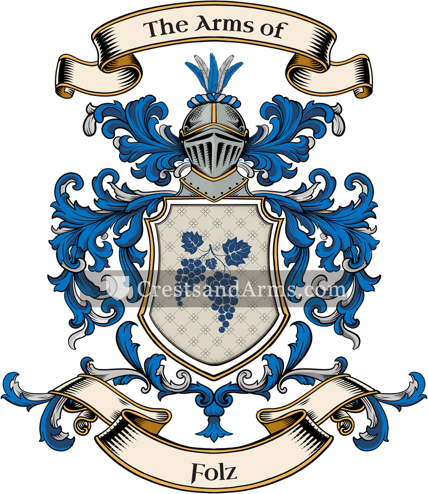 The Folz coat of arms, drawn from the recorded blazon