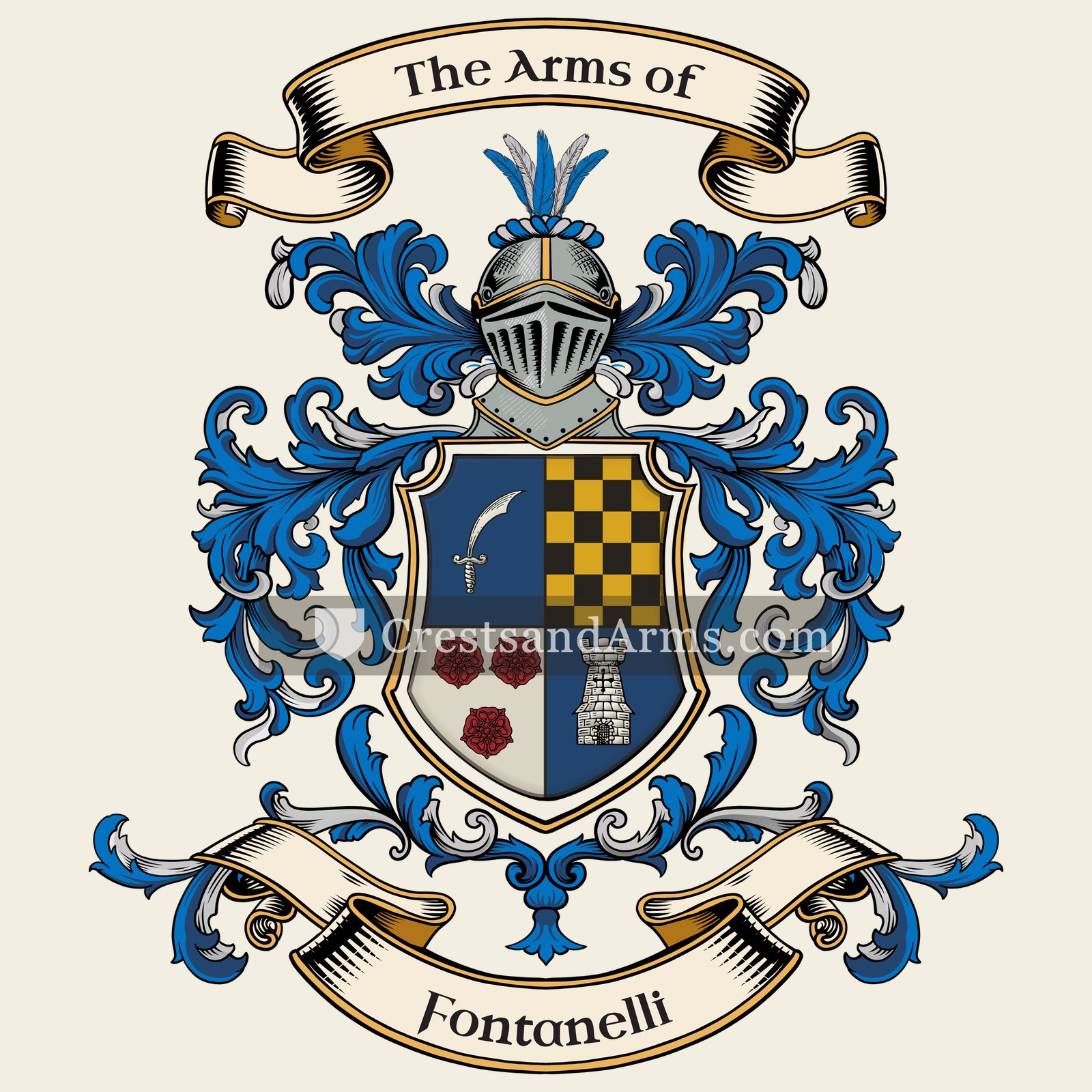 The Fontanelli coat of arms