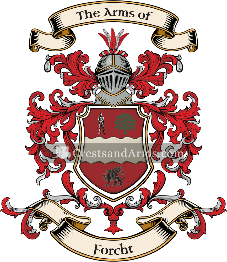 The Forcht coat of arms, drawn from the recorded blazon
