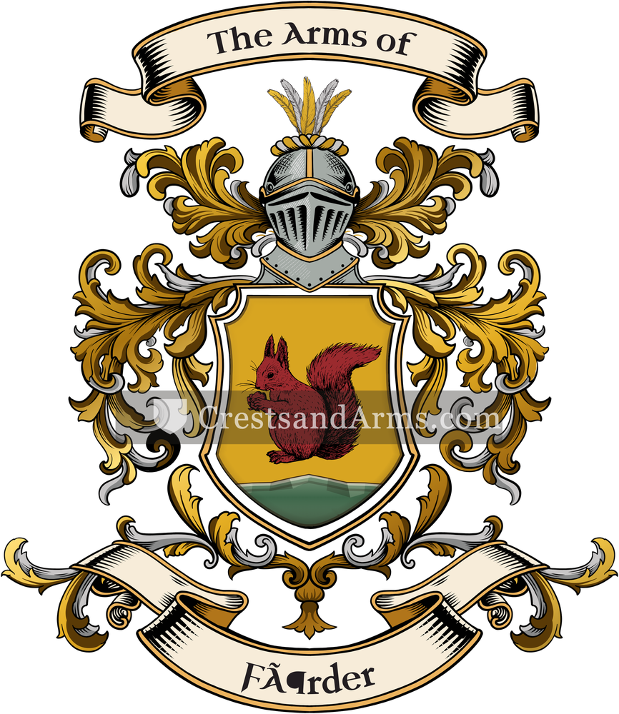 The Förder coat of arms, drawn from the recorded blazon