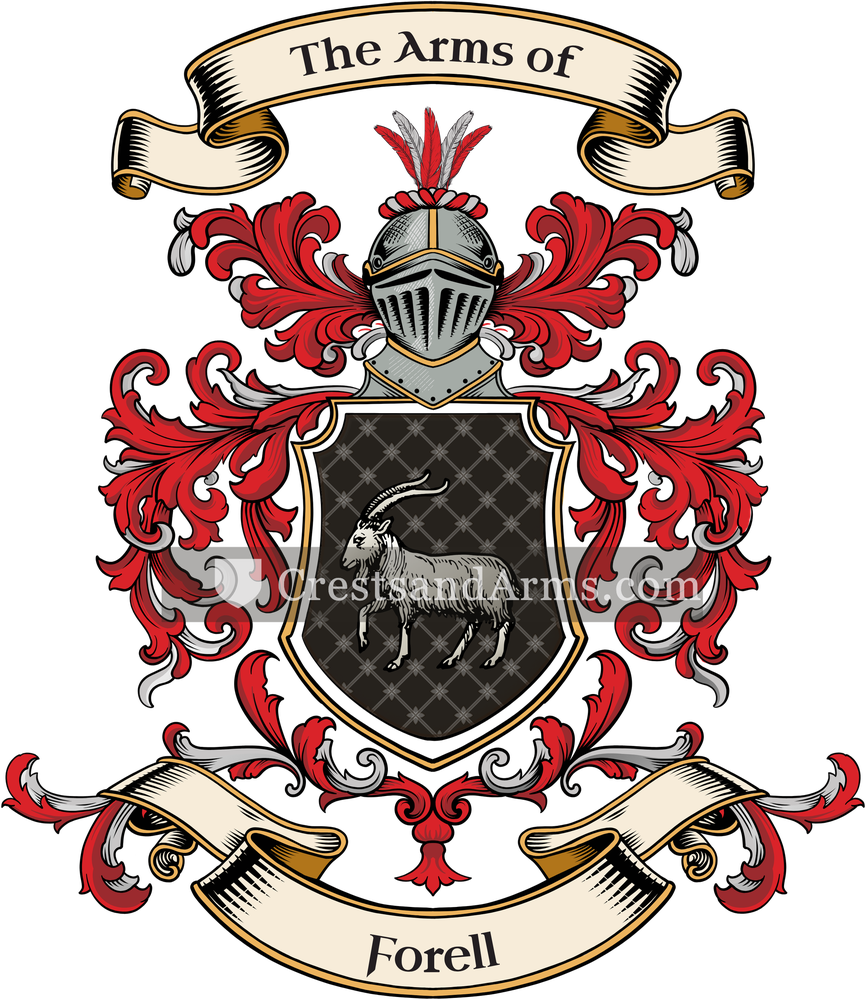 The Forell coat of arms, drawn from the recorded blazon