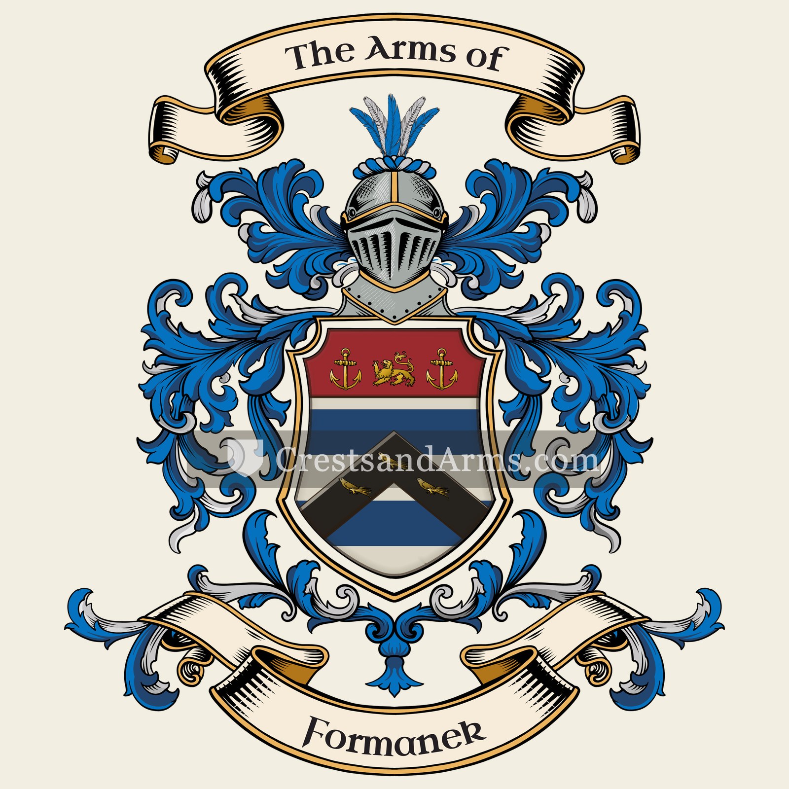 The Formanek coat of arms, drawn from the recorded blazon