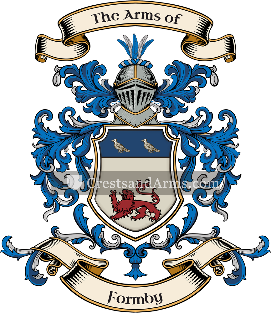 The Formby coat of arms, drawn from the recorded blazon