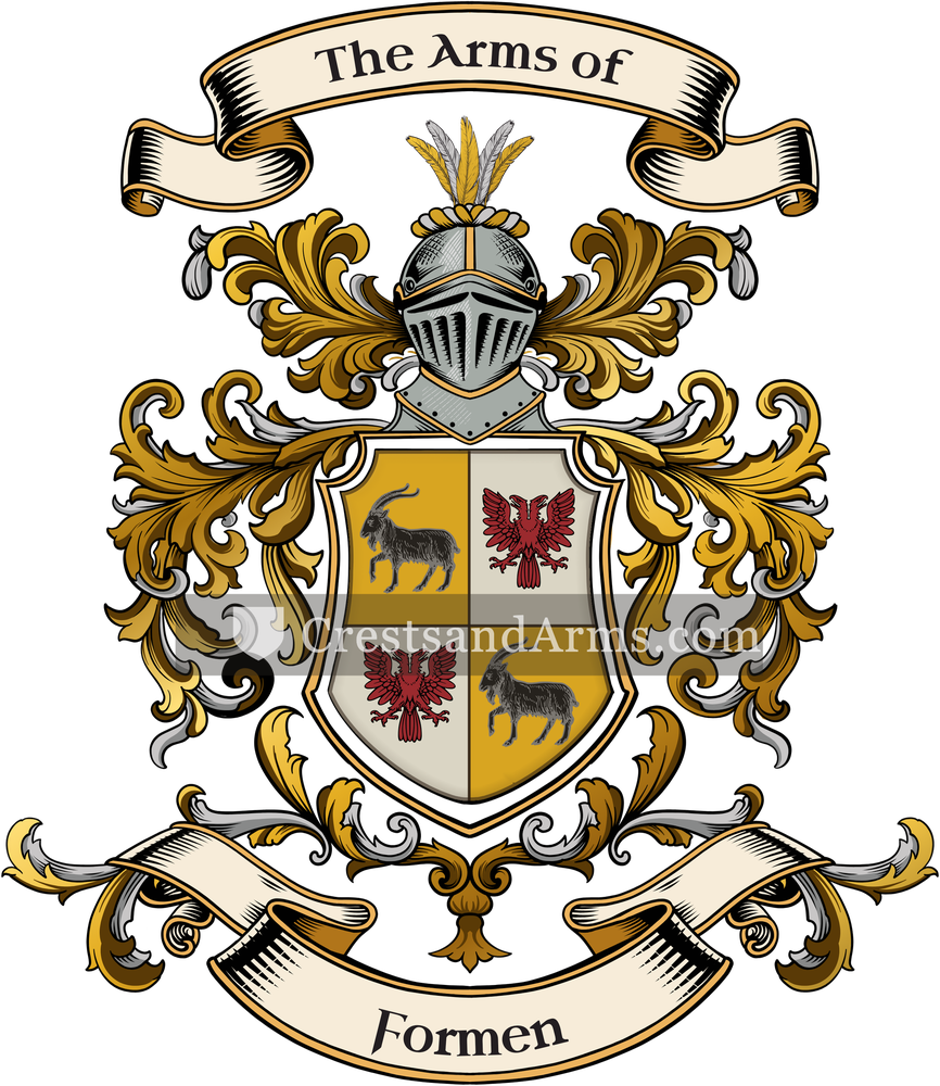 The Formen coat of arms, drawn from the recorded blazon
