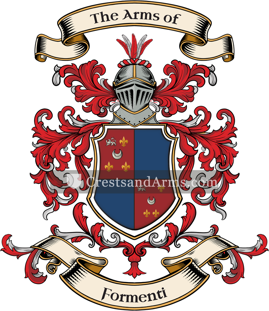 The Formenti coat of arms, drawn from the recorded blazon